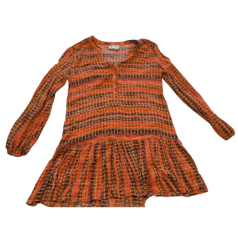 Anthropologie Saturday Sunday Elyn Geometric Drop Waist Boho - Picture 2 of 4